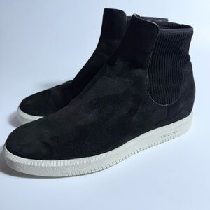 Vince black boots Women's 7.5 shoes Ilona Pull-On High-Top Sneakers